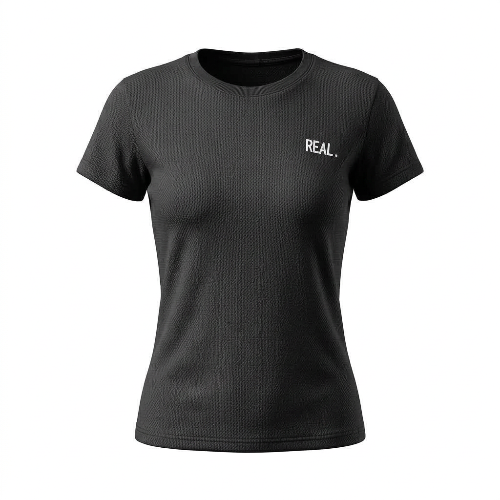 Gym T-shirt Real. noir Femme