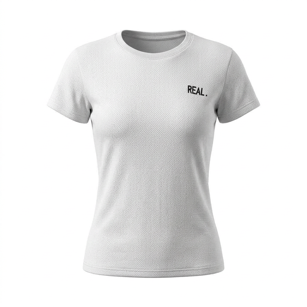Gym T-shirts Real. blanc Femme