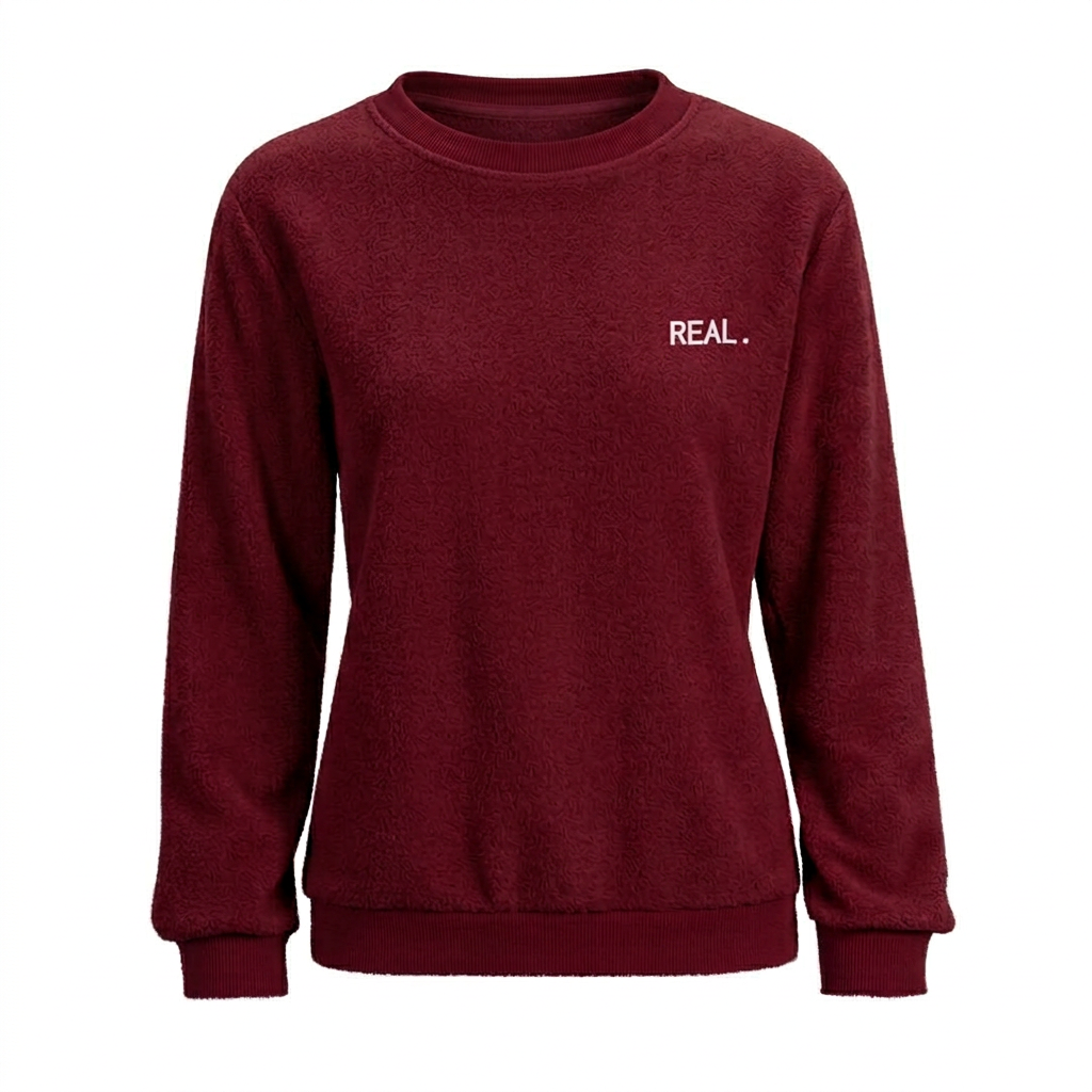 Sweat-shirt oversize Real. bordeaux Femme