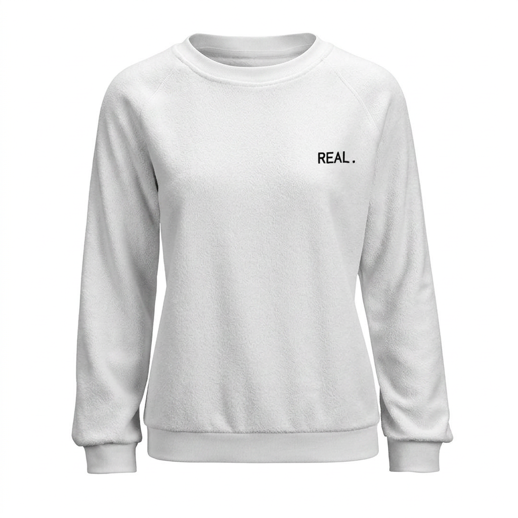 Sweat-shirt oversize Real. blanc Femme